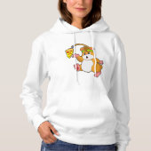 Hamster bij Eating met Pizza Hoodie (Voorkant)