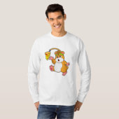 Hamster bij Eating met Pizza T-shirt (Voorkant volledig)
