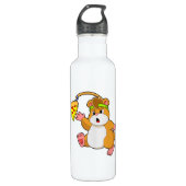 Hamster bij Eating met Pizza Waterfles (Voorkant)
