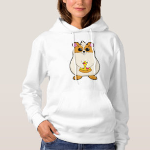 Hamster bij Eating van Pizza Hoodie