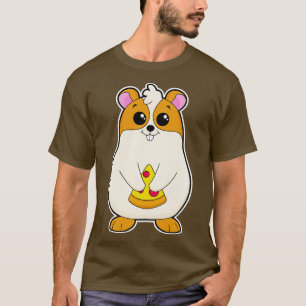 Hamster bij Eating van Pizza T-shirt