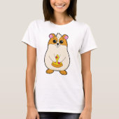 Hamster bij Eating van Pizza T-shirt (Voorkant)