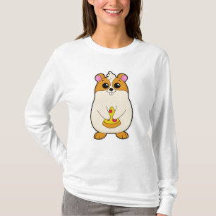 Hamster bij Eating van Pizza T-shirt