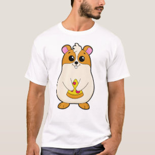 Hamster bij Eating van Pizza T-shirt