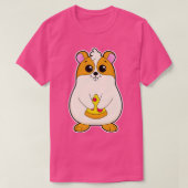 Hamster bij Eating van Pizza T-shirt (Design voorkant)