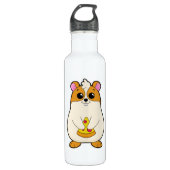 Hamster bij Eating van Pizza Waterfles (Voorkant)