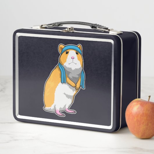 Hamster bij Fitness met handdoek (In situ)