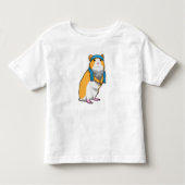 Hamster bij Fitness met handdoek Kinder Shirts (Voorkant)