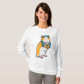 Hamster bij Fitness met handdoek T-shirt (Voorkant volledig)