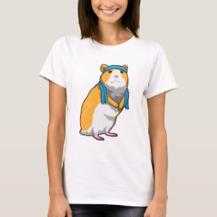 Hamster bij Fitness met handdoek T-shirt