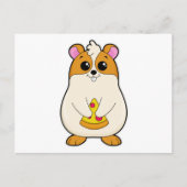 Hamster bij het eten van pizza briefkaart (Voorkant)