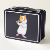 Hamster bij muziek met fluit (Achterkant)