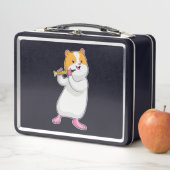 Hamster bij muziek met fluit (In situ)
