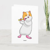Hamster bij Muziek met Flute Kaart (Achterkant)
