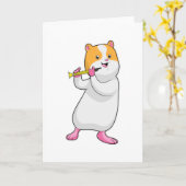 Hamster bij Muziek met Flute Kaart (Gele Bloem)