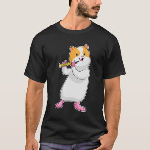 Hamster bij Muziek met Flute T-shirt