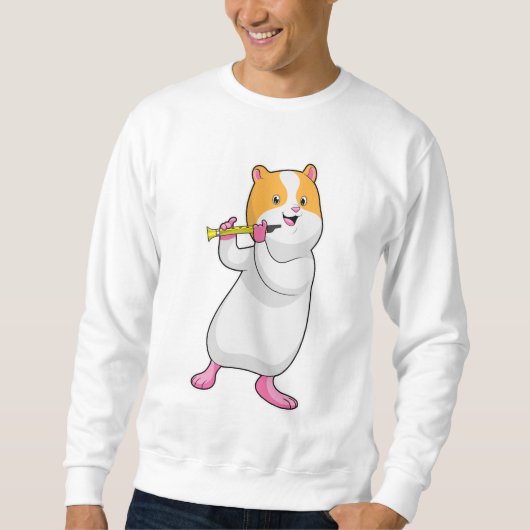 Hamster bij Muziek met Flute Trui (Voorkant)