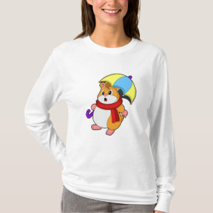Hamster bij Regen met Umbrella T-shirt