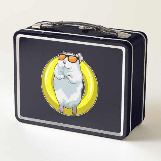 Hamster bij zwemmen met Swim ring (Achterkant)