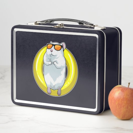 Hamster bij zwemmen met Swim ring (In situ)