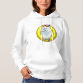 Hamster bij zwemmen met Swim ring Hoodie (Voorkant)