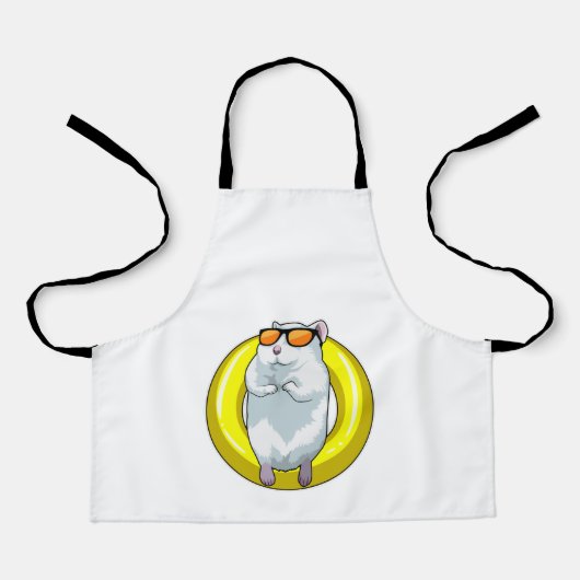 Hamster bij zwemmen met Swim ring Schort (Voorkant)