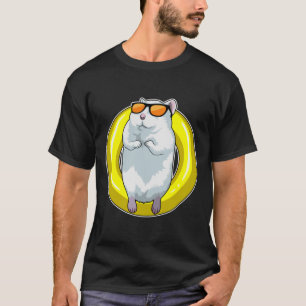 Hamster bij zwemmen met Swim ring T-shirt