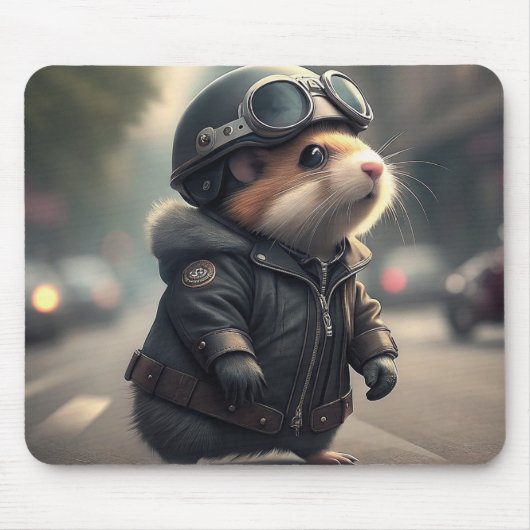 Hamster Biker Muismat (Voorkant)