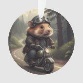 Hamster Biker Ornament (voorkant)