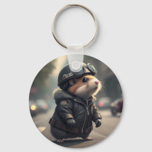 Hamster Biker Sleutelhanger