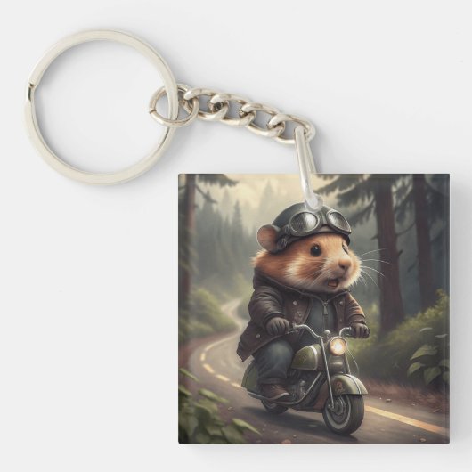 Hamster Biker Sleutelhanger (voorkant)