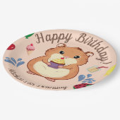 Hamster Birthday Pool Party Papieren Bordje (Gekanteld)