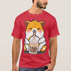 Hamster Boba Tea Funny Rodent Drink bellenthee T-shirt