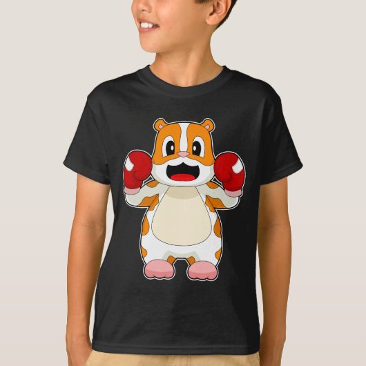 Hamster Bokshandschoenen Boksen T-shirt (Voorkant)