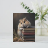 Hamster & Books Briefkaart (Staand voorkant)
