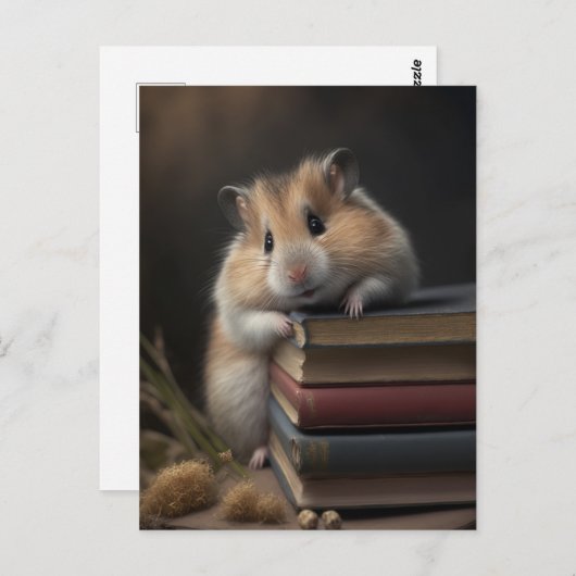 Hamster & Books Briefkaart (Voorkant / Achterkant)