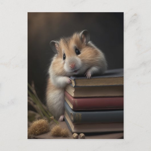 Hamster & Books Briefkaart (Voorkant)