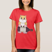 Hamster Bottle Red wine T-shirt (Voorkant)