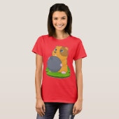 Hamster Bowling bal T-shirt (Voorkant volledig)