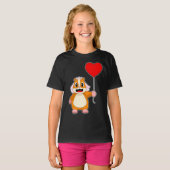 Hamster Bruid Hart Trouwen T-shirt (Voorkant volledig)