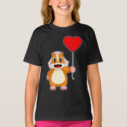 Hamster Bruid Hart Trouwen T-shirt (Voorkant)