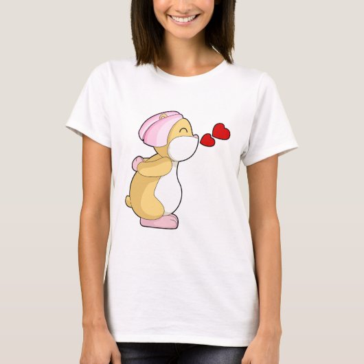 Hamster Bruid Veil Bruiloft T-shirt (Voorkant)