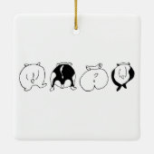 Hamster Butts Keramisch Ornament (Achterkant)