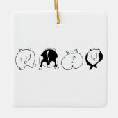 Hamster Butts Keramisch Ornament (Voorkant)