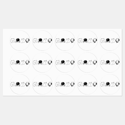 Hamster Butts Labels (Vel)