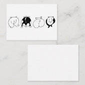 Hamster Butts Notitiekaartje (Voorkant / Achterkant)