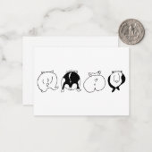 Hamster Butts Notitiekaartje (Voorkant / Achterkant in situ)