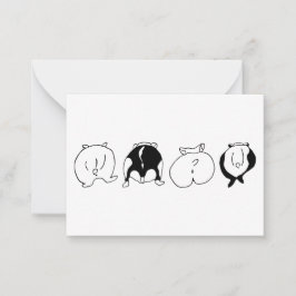 Hamster Butts Notitiekaartje