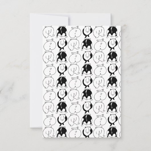Hamster Butts Pattern Bedankkaart (Voorkant)