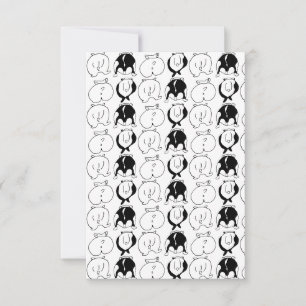 Hamster Butts Pattern Bedankkaart
